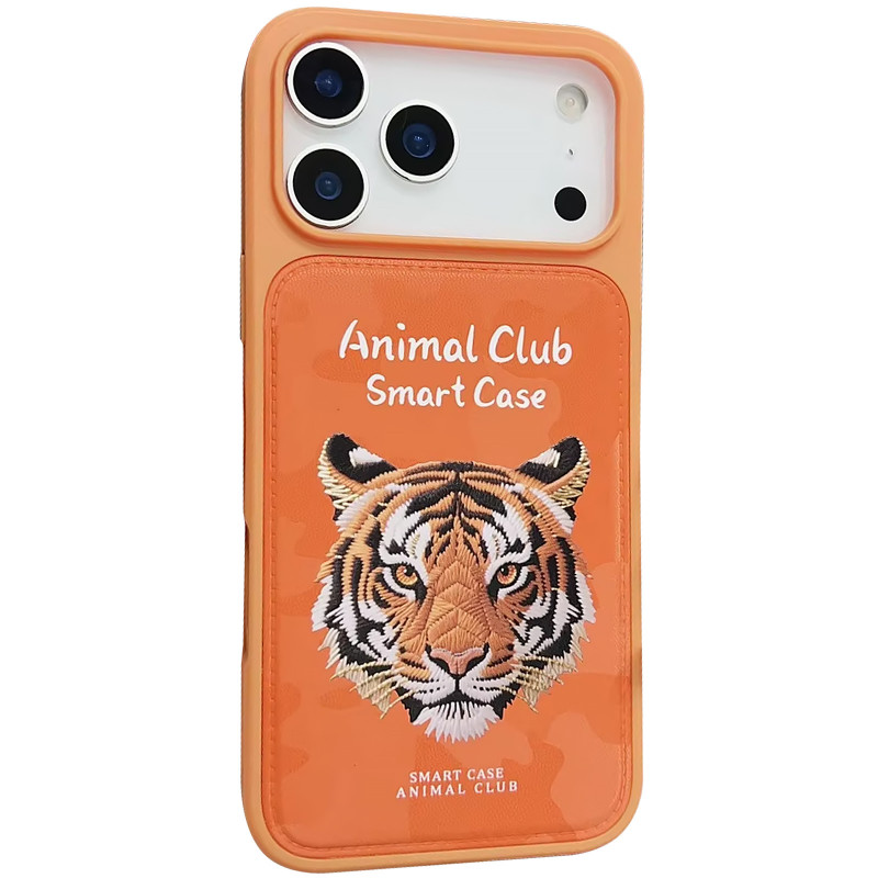 TPU+PC чехол Animal Club для Apple iPhone 17 Pro (6.3") (Hermes Orange)