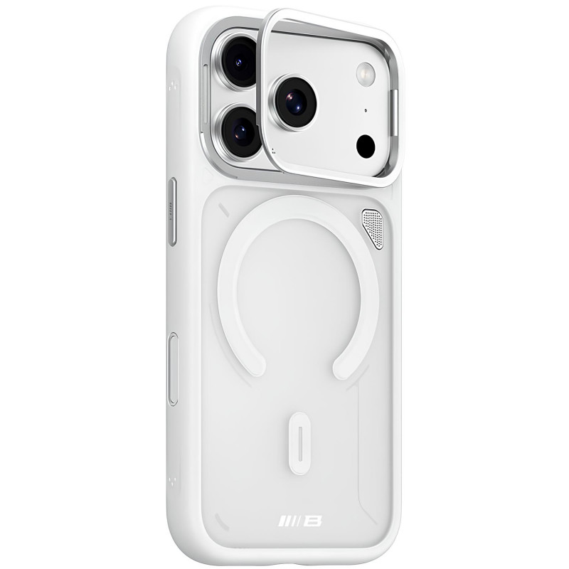 TPU+PC чехол Blueo Frosted Heat Dissipation Stand with Magnetic Fit для Apple iPhone 17 Pro (6.3") (Белый / White)