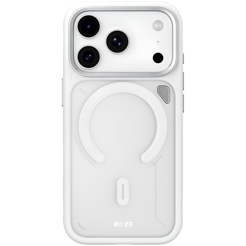 Фото TPU+PC чехол Blueo Frosted Heat Dissipation Stand with Magnetic Fit для Apple iPhone 17 Pro (6.3") (Белый / White) на vchehle.ua