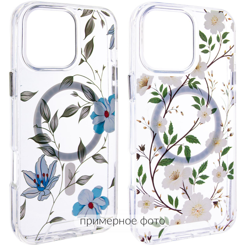 TPU+PC чехол Clear Garden with Magnetic Safe для Apple iPhone 17 (6.3")