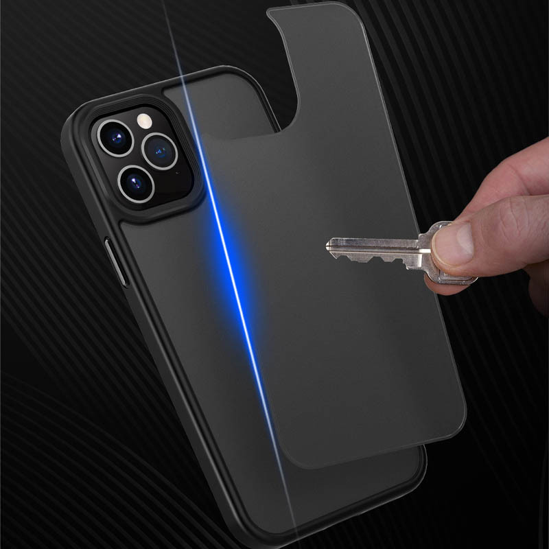 Фото TPU+PC чохол Metal Buttons на Apple iPhone 12 Pro / 12 (6.1") (Чорний / Black) в маназині vchehle.ua