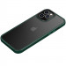 TPU+PC чохол Metal Buttons на Apple iPhone 12 Pro / 12 (6.1") (Зелений / Dark Green)