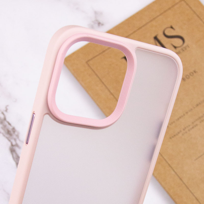 Замовити TPU+PC чохол Metal Buttons на Apple iPhone 13 Pro Max (6.7") (Рожевий / Pink) на vchehle.ua