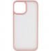 TPU+PC чохол Metal Buttons на Apple iPhone 15 (6.1") (Рожевий / Pink)