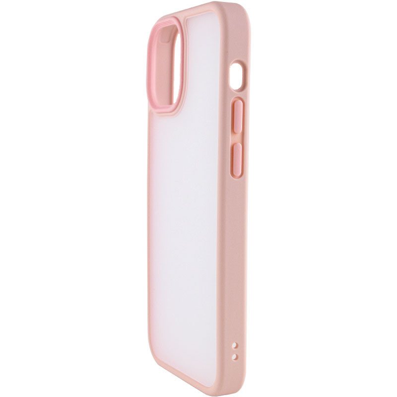 Фото TPU+PC чохол Metal Buttons на Apple iPhone 15 (6.1") (Рожевий / Pink) в маназині vchehle.ua