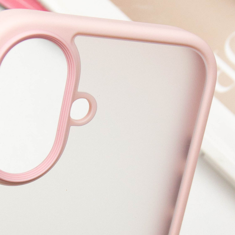 Заказать TPU+PC чехол Metal Buttons для Apple iPhone 16 (6.1") (Розовый / Pink) на vchehle.ua