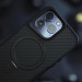 TPU+PC чехол Metal Buttons with Magnetic Safe Carbon Ring для Apple iPhone 16 Pro Max (6.9") (Черный) в магазине vchehle.ua