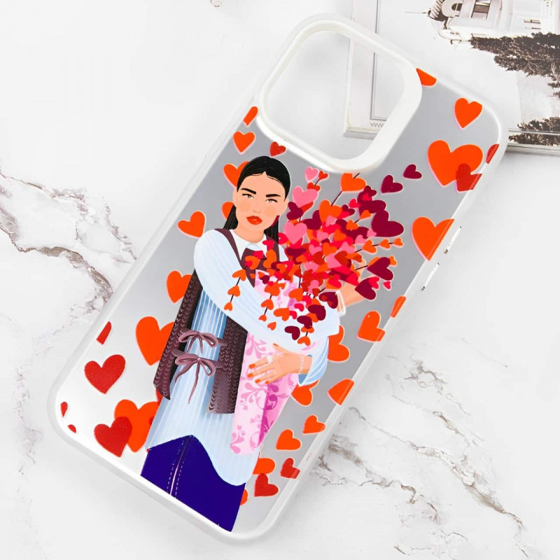 Фото TPU+PC чехол TakiTaki Love magic glow для Apple iPhone 12 Pro / 12 (6.1") (Girl in love / White) в магазине vchehle.ua
