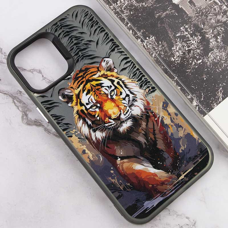 Фото TPU+PC чехол TakiTaki Magic glow для Samsung Galaxy S23 (Tiger / Black) на vchehle.ua