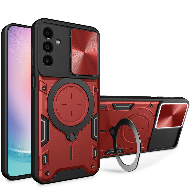 Фото Удароміцний чохол Bracket case with Magnetic на Samsung Galaxy A17 4G/5G / A26 5G (Red) на vchehle.ua