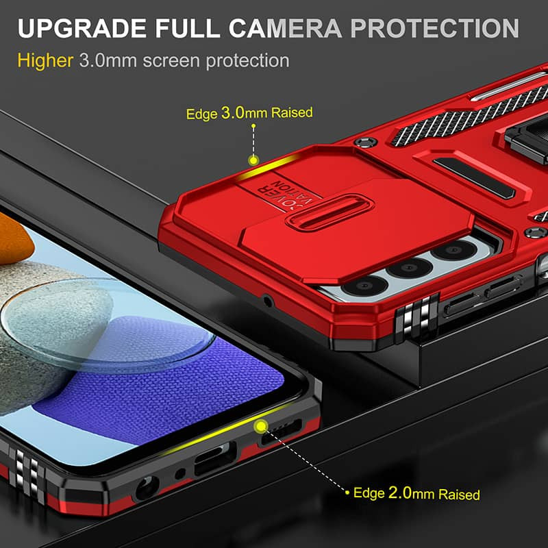 Удароміцний чохол Camshield Army Ring на Samsung Galaxy M14 5G (Червоний / Red) в магазині vchehle.ua