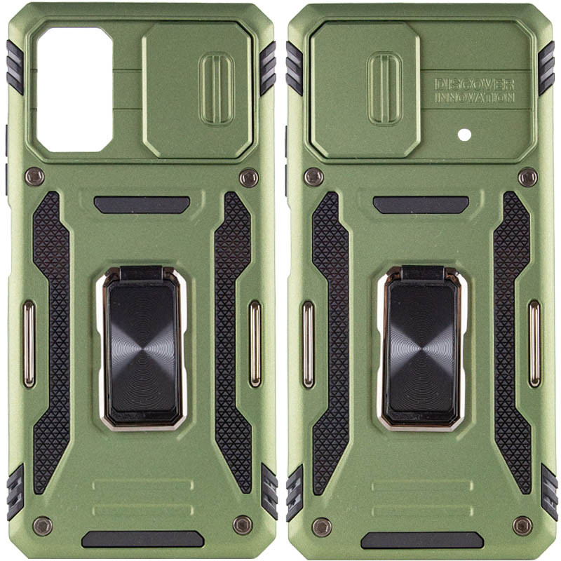 Удароміцний чохол Camshield Army Ring на Xiaomi Poco F5 / Note 12 Turbo (Оливковий / Army Green)