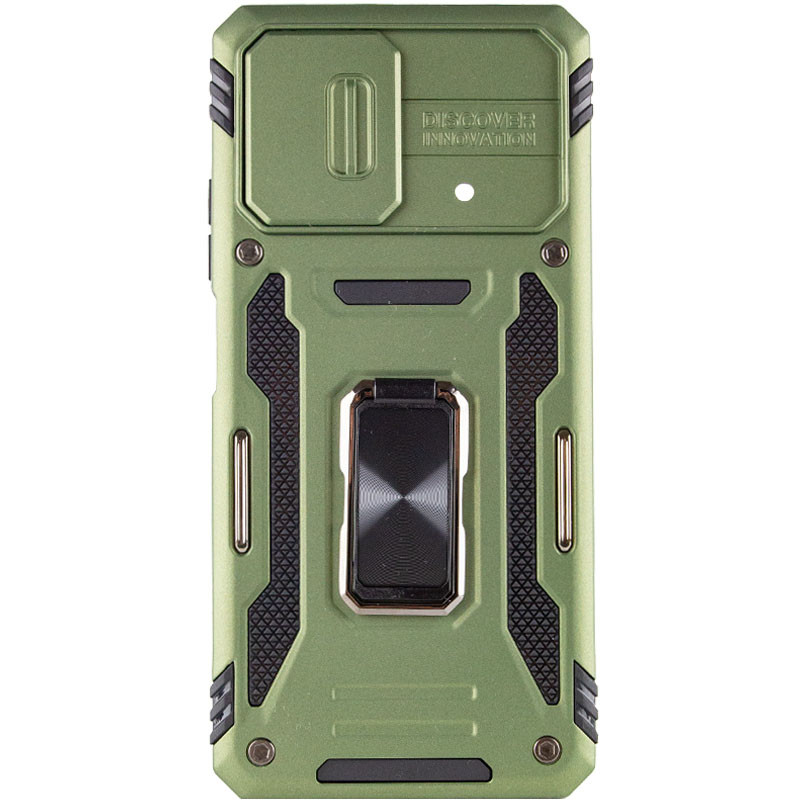 Фото Удароміцний чохол Camshield Army Ring на Xiaomi Poco F5 / Note 12 Turbo (Оливковий / Army Green) на vchehle.ua