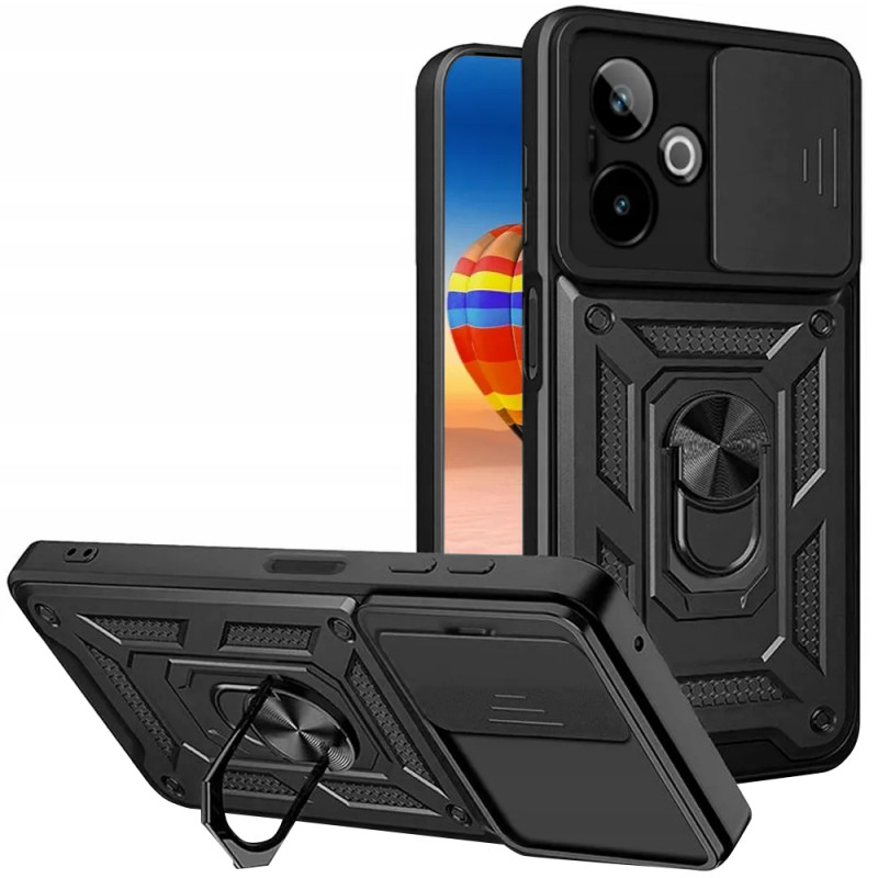 Ударопрочный чехол Camshield Serge Ring для Realme GT 7 / 7T (Черный)