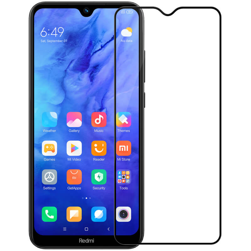 Захисне скло 2.5D CP + (full glue) на Xiaomi Redmi Note 8T (Чорне)