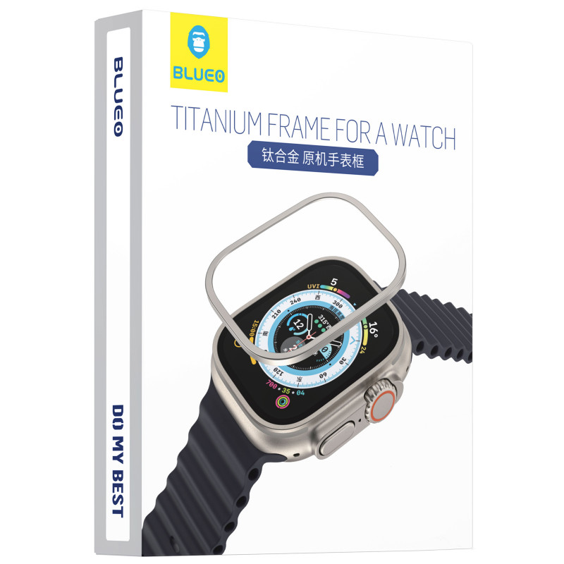 Фото Защитная рамка BlueO Titanium Frame для Apple Watch Ultra 1/2/3 49mm (Black) в магазине vchehle.ua
