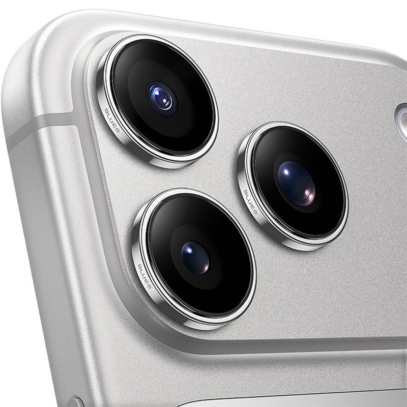 Фото Захисне скло BlueO Sapphire на камеру на Apple iPhone 17 Pro / 17 Pro Max (Срібний / Silver) на vchehle.ua