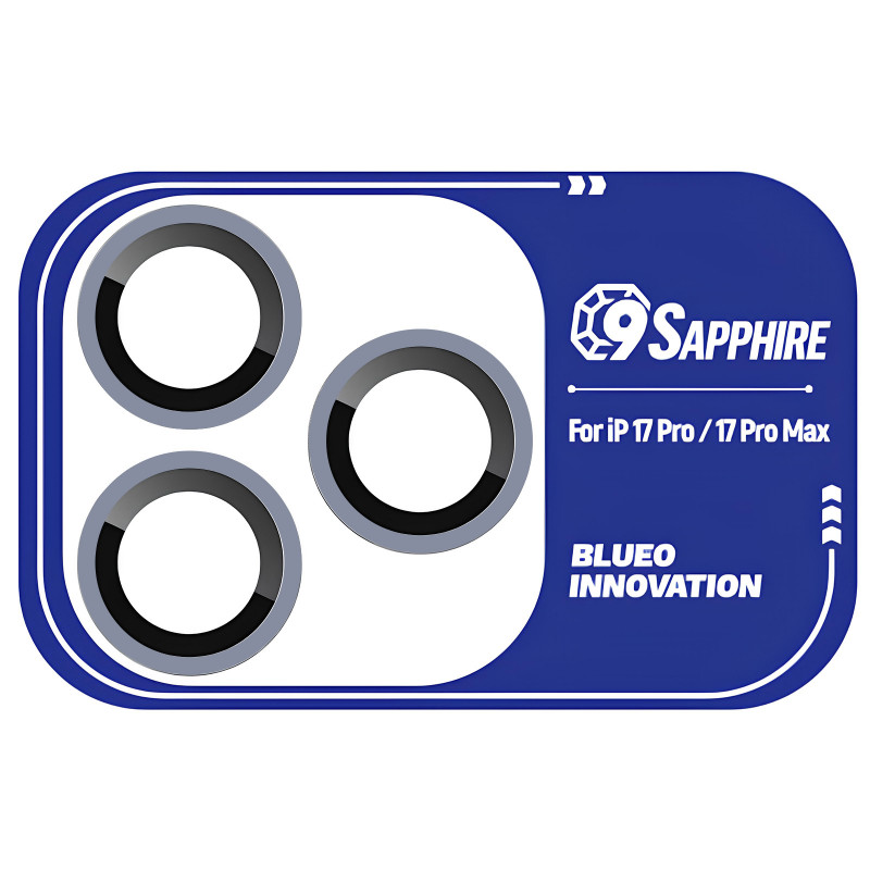 Захисне скло BlueO Sapphire на камеру на Apple iPhone 17 Pro / 17 Pro Max (Темно-синій / Dark Blue)
