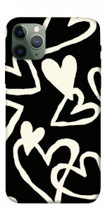 Чохол Black and white hearts для iPhone 11 Pro