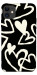 Чехол Black and white hearts для iPhone 11