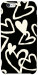 Чохол Black and white hearts для iPhone 6