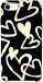 Чехол Black and white hearts для iPhone SE (2020)