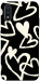 Чехол Black and white hearts для Galaxy A01