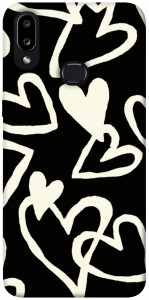 Чохол Black and white hearts для Galaxy A10s (2019)