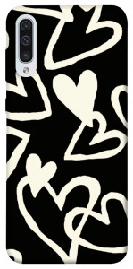 Чохол Black and white hearts для Samsung Galaxy A50s