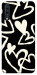 Чехол Black and white hearts для Galaxy A70 (2019)