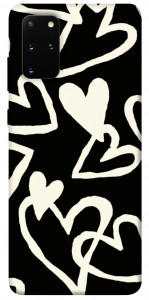Чехол Black and white hearts для Galaxy S20 Plus (2020)