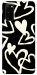Чехол Black and white hearts для Galaxy S20 (2020)