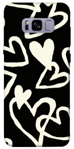 Чохол Black and white hearts для Galaxy S8+