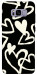 Чехол Black and white hearts для Galaxy S8+