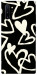 Чехол Black and white hearts для Galaxy Note 10+ (2019)