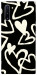 Чехол Black and white hearts для Galaxy Note 10 (2019)