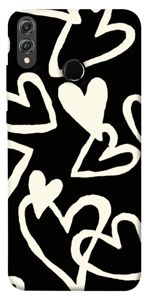 Чехол Black and white hearts для Huawei Honor 8X