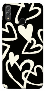 Чехол Black and white hearts для Huawei Honor 8X