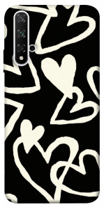 Чехол Black and white hearts для Huawei Nova 5T