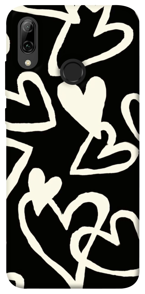 Чехол Black and white hearts для Huawei P Smart (2019)