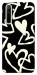 Чехол Black and white hearts для Realme 6