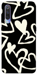 Чехол Black and white hearts для Xiaomi Mi 9