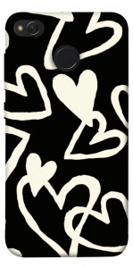 Чехол Black and white hearts для Xiaomi Redmi 4X