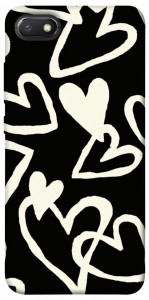 Чехол Black and white hearts для Xiaomi Redmi 6A