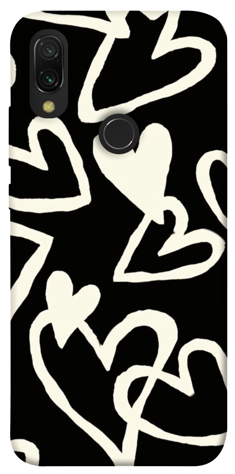 Чехол Black and white hearts для Xiaomi Redmi 7