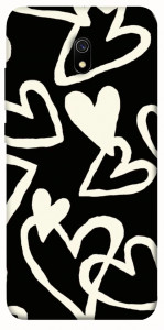 Чохол Black and white hearts для Xiaomi Redmi 8a
