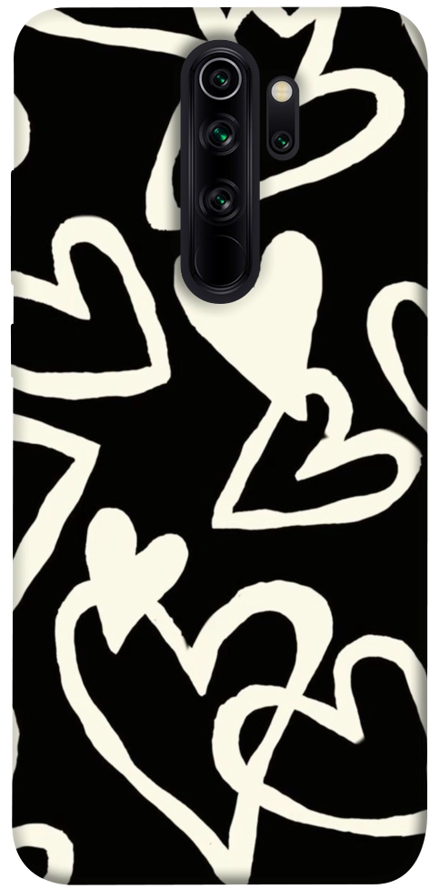 Чехол Black and white hearts для Xiaomi Redmi Note 8 Pro