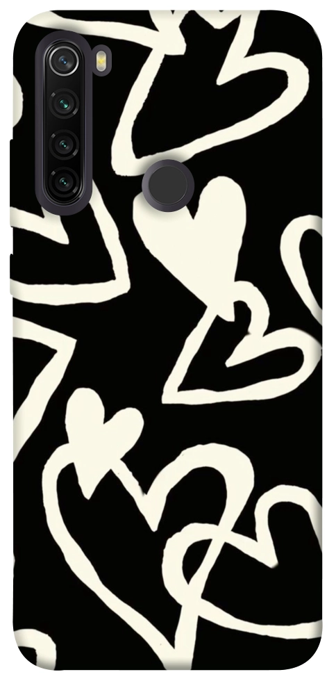 Чехол Black and white hearts для Xiaomi Redmi Note 8T