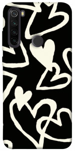Чехол Black and white hearts для Xiaomi Redmi Note 8T