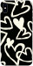 Чехол Black and white hearts для iPhone XS